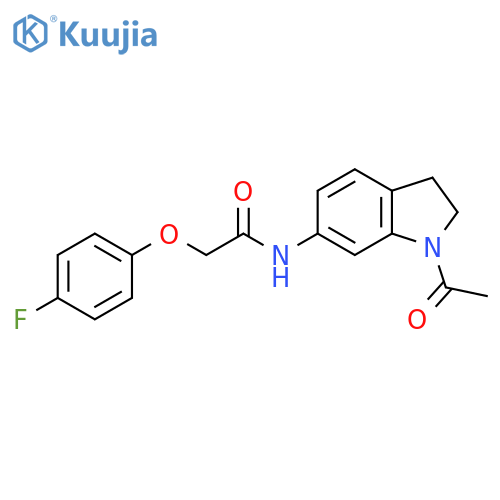 N-(1-acetyl-2,3-dihydro-1H-indol-6-yl)-2-(4-fluorophenoxy)acetamide structure