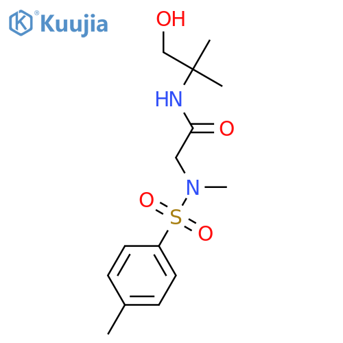 N-(1-hydroxy-2-methylpropan-2-yl)-2-(N-methyl4-methylbenzenesulfonamido)acetamide structure