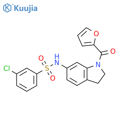 3-chloro-N-[1-(furan-2-carbonyl)-2,3-dihydro-1H-indol-6-yl]benzene-1-sulfonamide structure