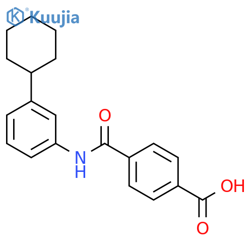 Benzoic acid, 4-[[(3-cyclohexylphenyl)amino]carbonyl]- structure