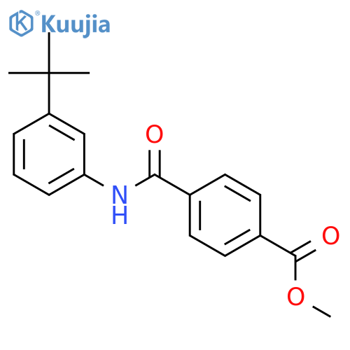 Benzoic acid, 4-[[[3-(1,1-dimethylethyl)phenyl]amino]carbonyl]-, methyl ester structure
