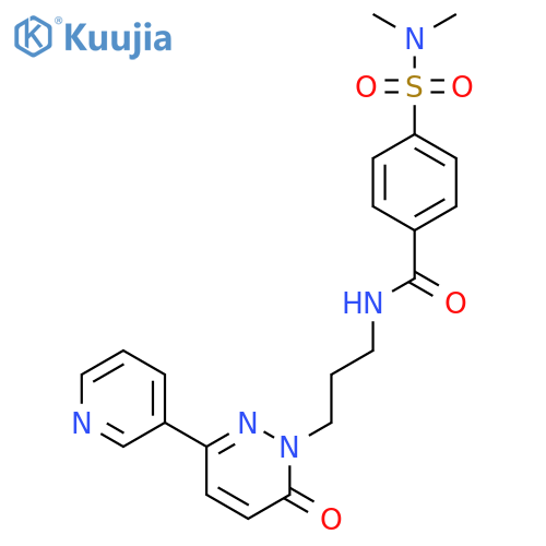 4-(dimethylsulfamoyl)-N-{3-[6-oxo-3-(pyridin-3-yl)-1,6-dihydropyridazin-1-yl]propyl}benzamide structure
