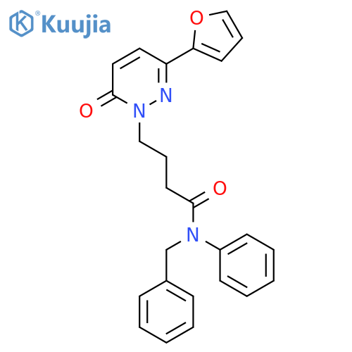 N-benzyl-4-[3-(furan-2-yl)-6-oxo-1,6-dihydropyridazin-1-yl]-N-phenylbutanamide structure