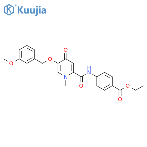 ethyl 4-{5-[(3-methoxyphenyl)methoxy]-1-methyl-4-oxo-1,4-dihydropyridine-2-amido}benzoate structure