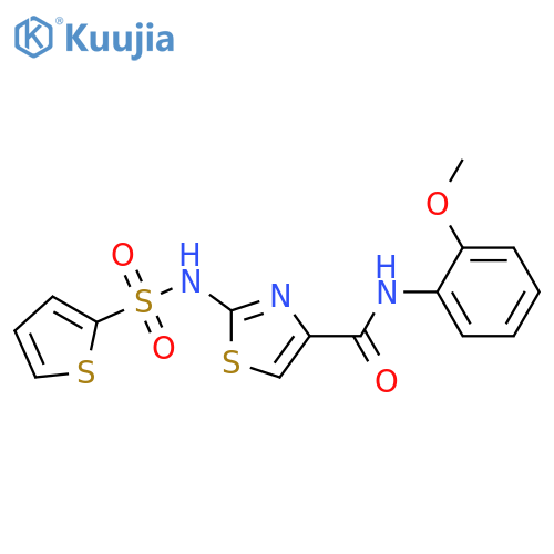 N-(2-methoxyphenyl)-2-(thiophene-2-sulfonamido)-1,3-thiazole-4-carboxamide structure