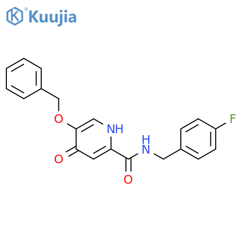 5-(benzyloxy)-N-[(4-fluorophenyl)methyl]-4-oxo-1,4-dihydropyridine-2-carboxamide structure