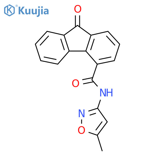 N-(5-methyl-1,2-oxazol-3-yl)-9-oxo-9H-fluorene-4-carboxamide structure