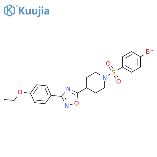 1-(4-bromobenzenesulfonyl)-4-[3-(4-ethoxyphenyl)-1,2,4-oxadiazol-5-yl]piperidine structure