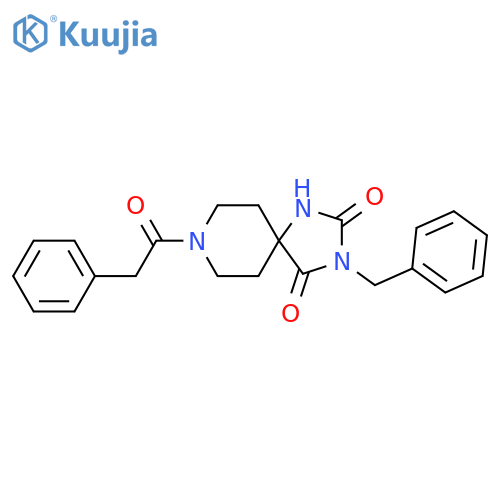 3-benzyl-8-(2-phenylacetyl)-1,3,8-triazaspiro[4.5]decane-2,4-dione structure