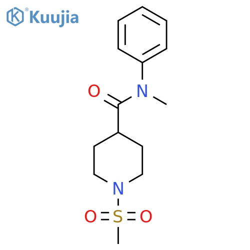 1-methanesulfonyl-N-methyl-N-phenylpiperidine-4-carboxamide structure