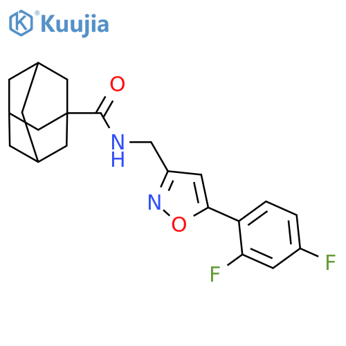 N-{[5-(2,4-difluorophenyl)-1,2-oxazol-3-yl]methyl}adamantane-1-carboxamide structure