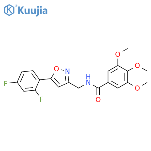 N-{[5-(2,4-difluorophenyl)-1,2-oxazol-3-yl]methyl}-3,4,5-trimethoxybenzamide structure