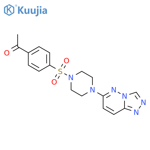 1-{4-[(4-{[1,2,4]triazolo[4,3-b]pyridazin-6-yl}piperazin-1-yl)sulfonyl]phenyl}ethan-1-one structure