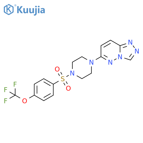 1-{[1,2,4]triazolo[4,3-b]pyridazin-6-yl}-4-[4-(trifluoromethoxy)benzenesulfonyl]piperazine structure