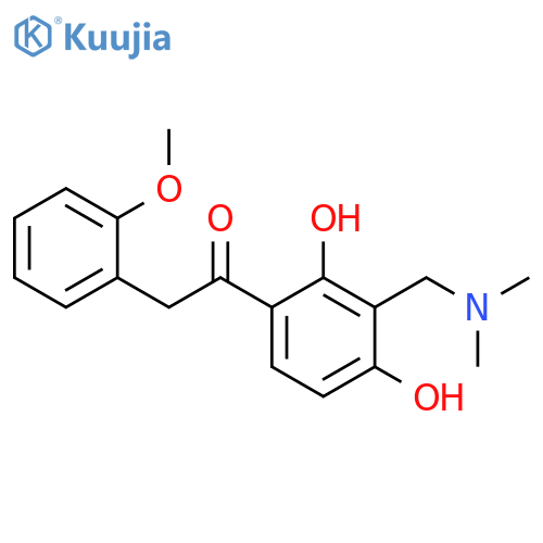 1-{3-[(dimethylamino)methyl]-2,4-dihydroxyphenyl}-2-(2-methoxyphenyl)ethan-1-one structure