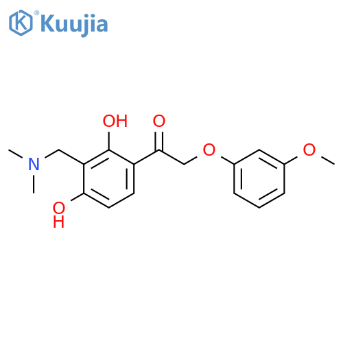 1-{3-[(dimethylamino)methyl]-2,4-dihydroxyphenyl}-2-(3-methoxyphenoxy)ethan-1-one structure