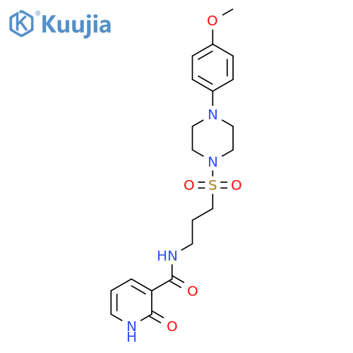 N-(3-{[4-(4-methoxyphenyl)piperazin-1-yl]sulfonyl}propyl)-2-oxo-1,2-dihydropyridine-3-carboxamide structure