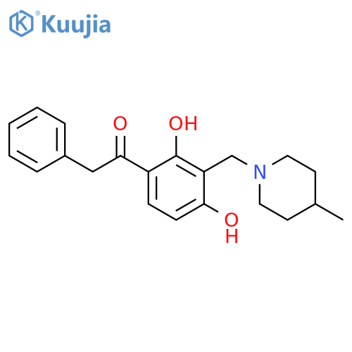 1-{2,4-dihydroxy-3-[(4-methylpiperidin-1-yl)methyl]phenyl}-2-phenylethan-1-one structure