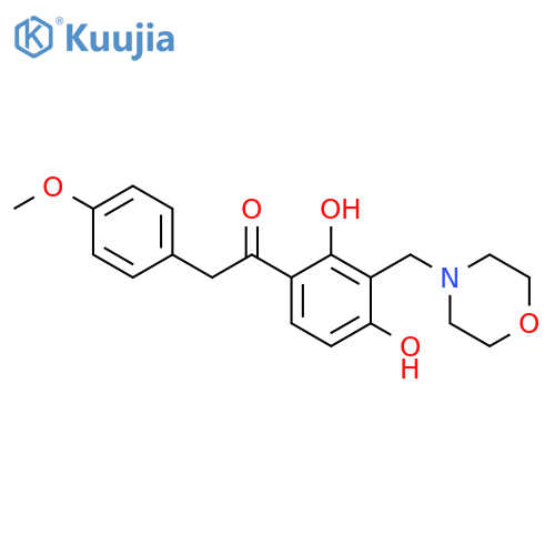 1-{2,4-dihydroxy-3-[(morpholin-4-yl)methyl]phenyl}-2-(4-methoxyphenyl)ethan-1-one structure