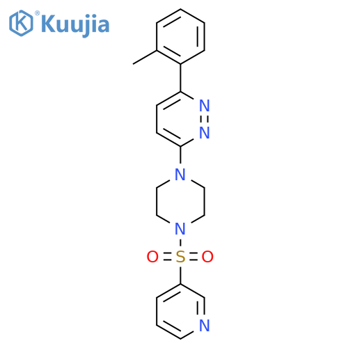3-(2-methylphenyl)-6-[4-(pyridine-3-sulfonyl)piperazin-1-yl]pyridazine structure