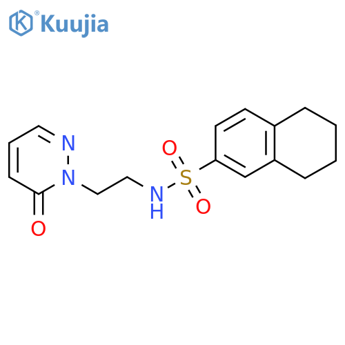 N-[2-(6-oxo-1,6-dihydropyridazin-1-yl)ethyl]-5,6,7,8-tetrahydronaphthalene-2-sulfonamide structure