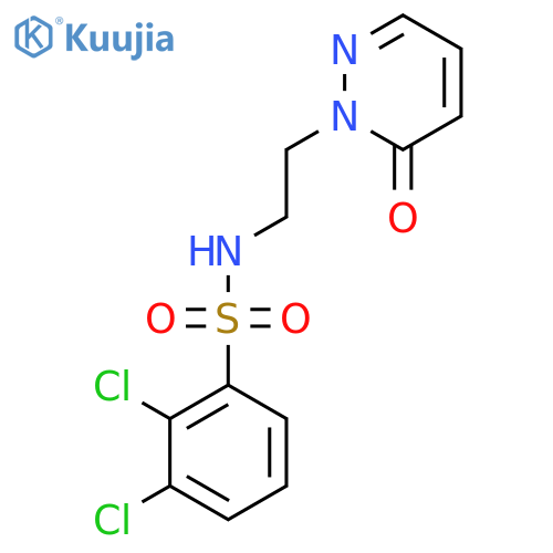 2,3-dichloro-N-[2-(6-oxo-1,6-dihydropyridazin-1-yl)ethyl]benzene-1-sulfonamide structure