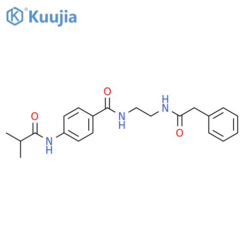 2-methyl-N-(4-{[2-(2-phenylacetamido)ethyl]carbamoyl}phenyl)propanamide structure