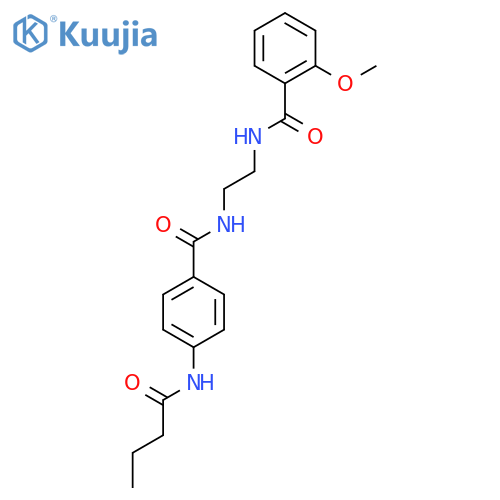 N-{2-[(4-butanamidophenyl)formamido]ethyl}-2-methoxybenzamide structure