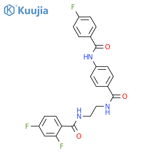 N-[4-({2-[(2,4-difluorophenyl)formamido]ethyl}carbamoyl)phenyl]-4-fluorobenzamide structure