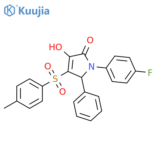 1-(4-fluorophenyl)-3-hydroxy-4-(4-methylbenzenesulfonyl)-5-phenyl-2,5-dihydro-1H-pyrrol-2-one structure