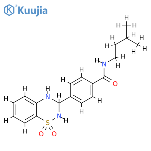 4-(1,1-dioxo-3,4-dihydro-2H-1lambda6,2,4-benzothiadiazin-3-yl)-N-(3-methylbutyl)benzamide structure
