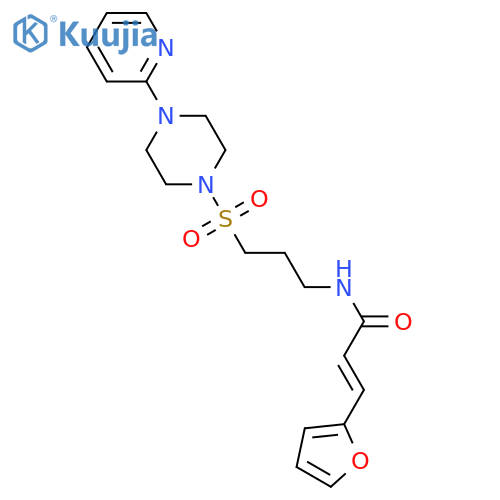 (2E)-3-(furan-2-yl)-N-(3-{[4-(pyridin-2-yl)piperazin-1-yl]sulfonyl}propyl)prop-2-enamide structure