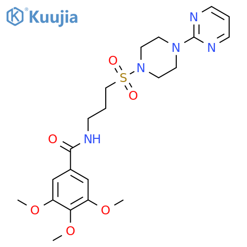 3,4,5-trimethoxy-N-(3-{[4-(pyrimidin-2-yl)piperazin-1-yl]sulfonyl}propyl)benzamide structure