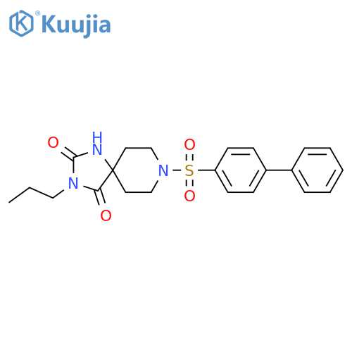 8-{[1,1'-biphenyl]-4-sulfonyl}-3-propyl-1,3,8-triazaspiro[4.5]decane-2,4-dione structure