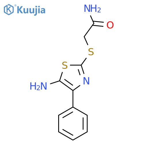 2-[(5-amino-4-phenyl-1,3-thiazol-2-yl)sulfanyl]acetamide structure