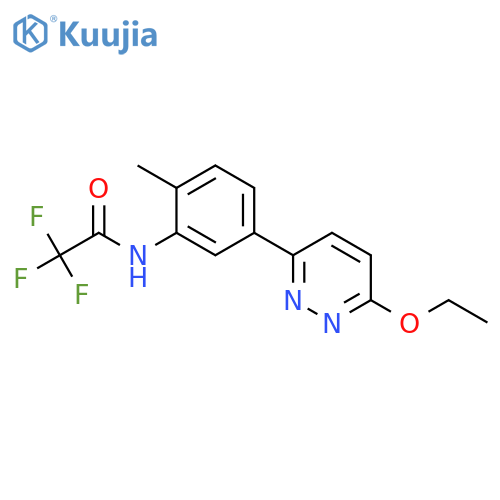 N-[5-(6-ethoxypyridazin-3-yl)-2-methylphenyl]-2,2,2-trifluoroacetamide structure