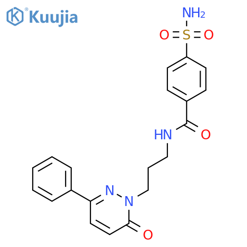 N-[3-(6-oxo-3-phenyl-1,6-dihydropyridazin-1-yl)propyl]-4-sulfamoylbenzamide structure