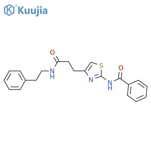 N-(4-{2-[(2-phenylethyl)carbamoyl]ethyl}-1,3-thiazol-2-yl)benzamide structure