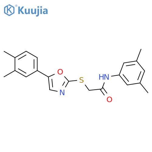 N-(3,5-dimethylphenyl)-2-{[5-(3,4-dimethylphenyl)-1,3-oxazol-2-yl]sulfanyl}acetamide structure