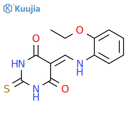 5-{[(2-ethoxyphenyl)amino]methylidene}-2-sulfanylidene-1,3-diazinane-4,6-dione structure