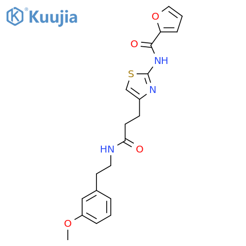 N-[4-(2-{[2-(3-methoxyphenyl)ethyl]carbamoyl}ethyl)-1,3-thiazol-2-yl]furan-2-carboxamide structure