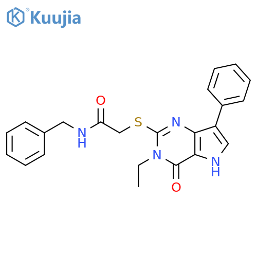 N-benzyl-2-({3-ethyl-4-oxo-7-phenyl-3H,4H,5H-pyrrolo[3,2-d]pyrimidin-2-yl}sulfanyl)acetamide structure