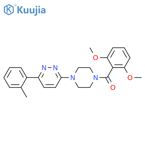 3-[4-(2,6-dimethoxybenzoyl)piperazin-1-yl]-6-(2-methylphenyl)pyridazine structure