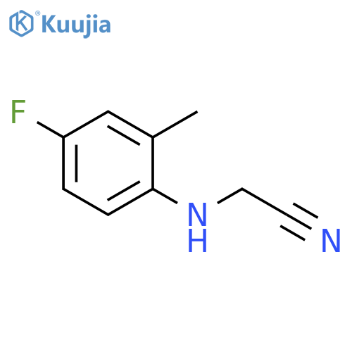 2-(4-fluoro-2-methylphenyl)aminoacetonitrile structure
