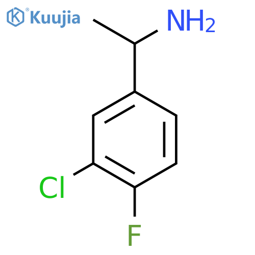1-(3-Chloro-4-fluorophenyl)ethan-1-amine structure