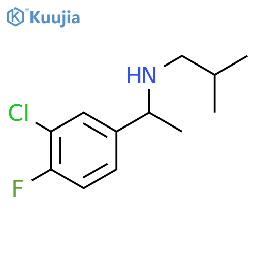1-(3-chloro-4-fluorophenyl)ethyl(2-methylpropyl)amine structure