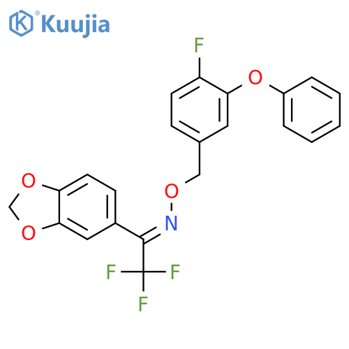 Ethanone, 1-(1,3-benzodioxol-5-yl)-2,2,2-trifluoro-, O-[(4-fluoro-3-phenoxyphenyl)methyl]oxime structure