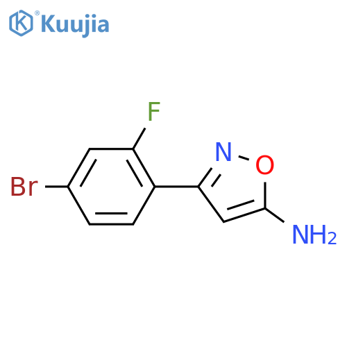 3-(4-Bromo-2-fluorophenyl)isoxazol-5-amine structure