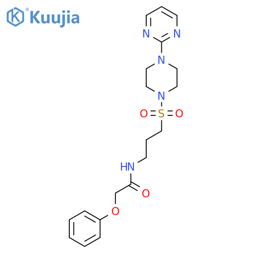 2-phenoxy-N-(3-{[4-(pyrimidin-2-yl)piperazin-1-yl]sulfonyl}propyl)acetamide structure