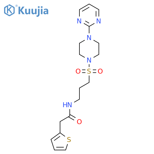 N-(3-{[4-(pyrimidin-2-yl)piperazin-1-yl]sulfonyl}propyl)-2-(thiophen-2-yl)acetamide structure